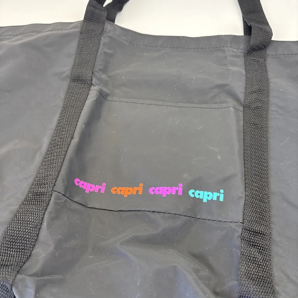 Brand New Rare Vintage 80's Capri (Cigarette Brand) Black Tote/ Shopping Bag